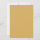 Ochre Geschilderde Bloeiende Bruiloft Kaart (Achterkant)