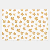 Ochre Herfst Autumn Leaves. Papieren pakbladen Inpakpapier Vel (Voorkant 2)