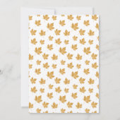 Ochre Herfst Autumn Maple Leaf Thanksgiving Dinner Kaart (Achterkant)