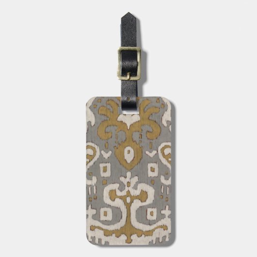 Ochre Ikat I Bagagelabel (Voorkant verticaal)