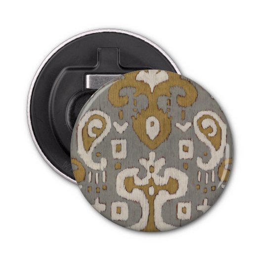 Ochre Ikat I Button Flesopener (Voorkant)