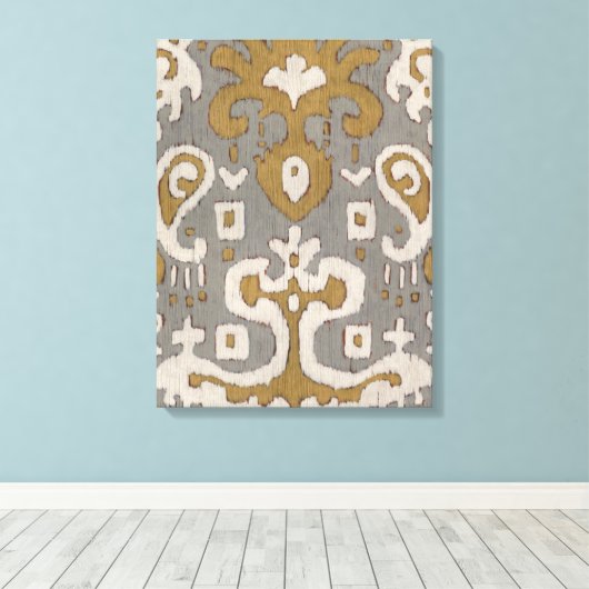 Ochre Ikat I Canvas Afdruk (Insitu (Houten vloer))