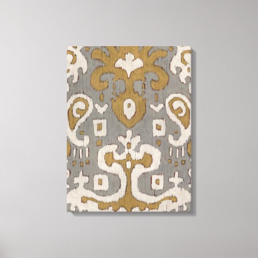 Ochre Ikat I Canvas Afdruk (Voorkant)