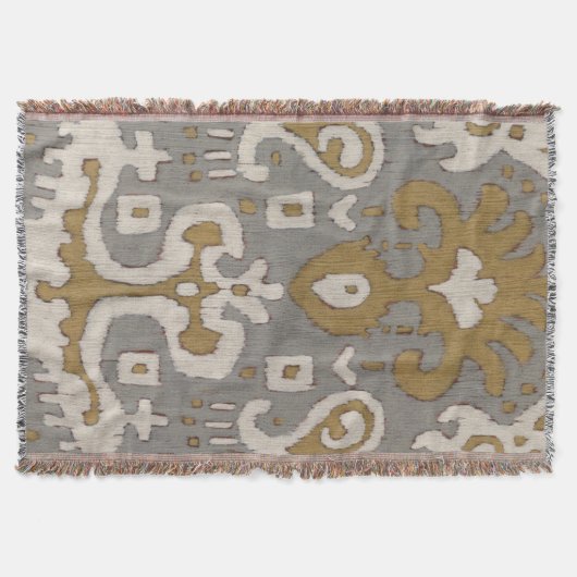 Ochre Ikat I Deken (Voorkant)