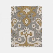 Ochre Ikat I Fleece Deken (Voorkant)