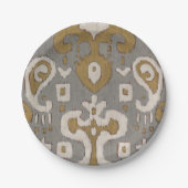 Ochre Ikat I Papieren Bordje (Voorkant)