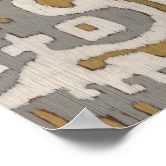 Ochre Ikat I Poster (Hoek)