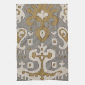 Ochre Ikat I Theedoek (Verticaal)