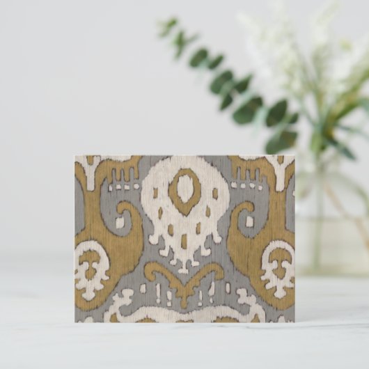 Ochre Ikat II Briefkaart (Staand voorkant)