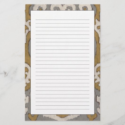 Ochre Ikat II Briefpapier (Voorkant)