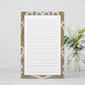 Ochre Ikat II Briefpapier (Staand voorkant)