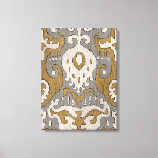 Ochre Ikat II Canvas Afdruk (Voorkant)