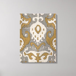 Ochre Ikat II Canvas Afdruk