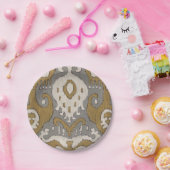 Ochre Ikat II Papieren Bordje (Feest)