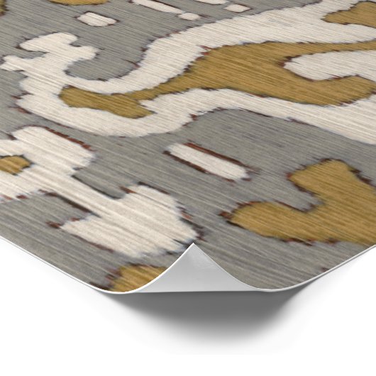 Ochre Ikat II Poster (Hoek)