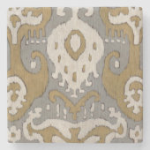 Ochre Ikat II Stenen Onderzetter (Voorkant)