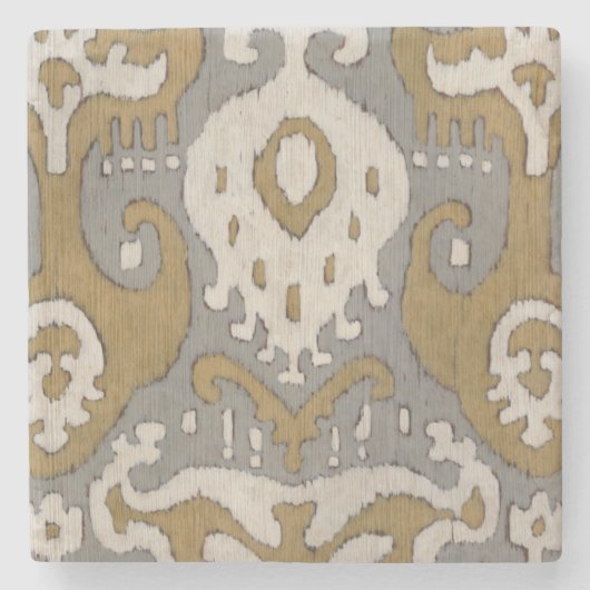 Ochre Ikat II Stenen Onderzetter (Voorkant)