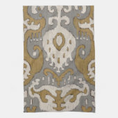 Ochre Ikat II Theedoek (Verticaal)