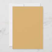 Ochre Koraalbloesem Bruiloft Kaart (Achterkant)
