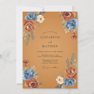Ochre Korenbloem Ranunculus Zachte Eucalyptus Wedd Kaart