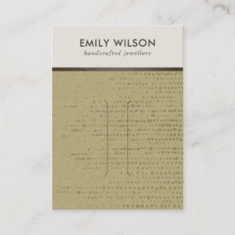 OCHRE KRAFT WITTE STIPPEN HAARCLIP DISPLAY KAART VISITEKAARTJE