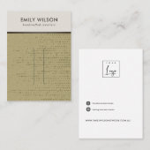 OCHRE KRAFT WITTE STIPPEN HAARCLIP DISPLAY KAART VISITEKAARTJE (Voorkant / Achterkant)