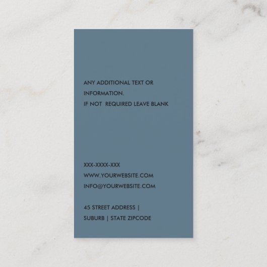 OCHRE NAVY GRIJZE ELEKTRISCHE LAMP ELEKTRICIAN ELE VISITEKAARTJE (Achterkant)