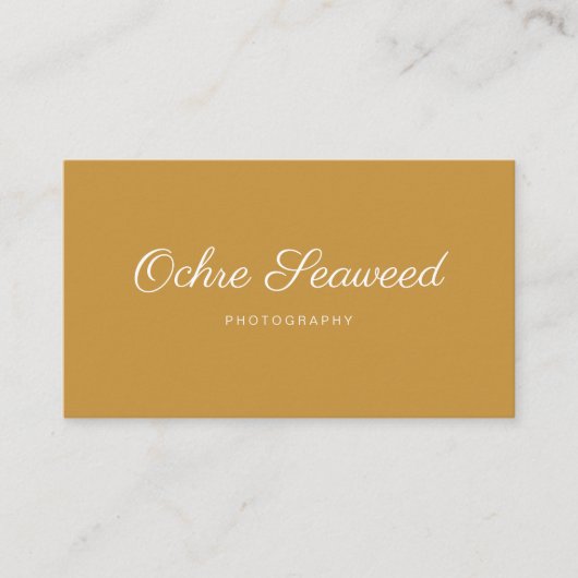 Ochre Seashore Zeewier Natuur Fotografie Visitekaartje (Voorkant)
