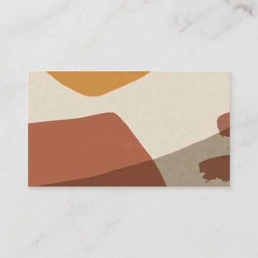Ochre Terracotta Modern Rustiek Abstract Artistiek Visitekaartje (Achterkant)