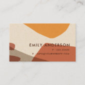 Ochre Terracotta Modern Rustiek Abstract Artistiek Visitekaartje (Voorkant)