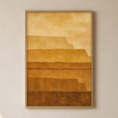 Ochre Terrassen Gouache Boho Kunst Poster