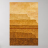 Ochre Terrassen Gouache Boho Kunst Poster (Voorkant)