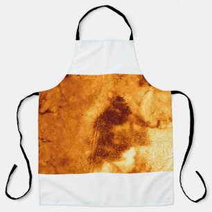 Ochre Tie Dye illustratie. Abstracte textuur. Dirt Schort