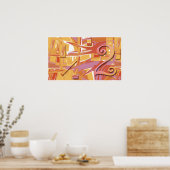 Ochre Two Abstract Art Poster | orange (Keuken)