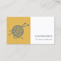 OCHRE YELLOW NAVY GRAY KNITTING WOOL YARN BALL