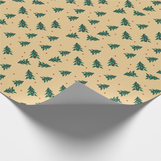 O'Christmas Tree Green Wrapping Paper Cadeaupapier (Hoek)