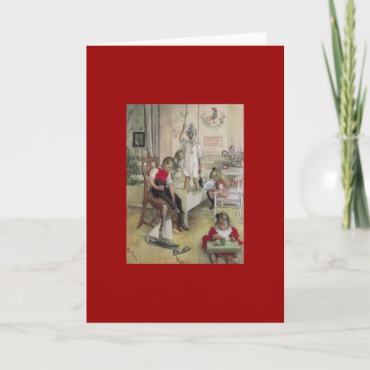 Ochtend 1894 van Kerstmis van Carl Larsson Feestdagen Kaart (Voorkant)