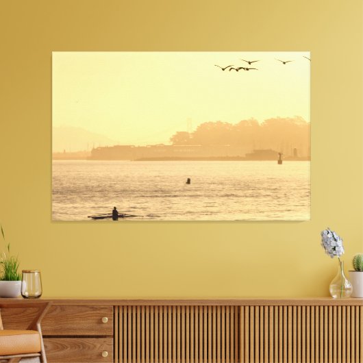 Ochtend aan de baai canvas afdruk (Insitu (Woonkamer))