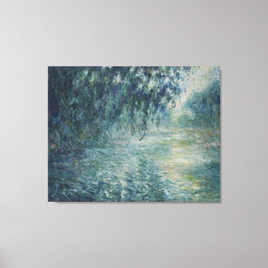 Ochtend aan de Seine Monet Canvas Afdruk (Voorkant)