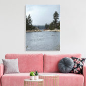 Ochtend aan het meer canvas afdruk (Insitu (Woonkamer))