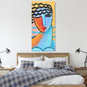 Ochtend Abstract Portret Uitgerekt Canvas Print (Insitu (Slaapkamer))