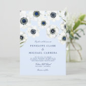 Ochtend Anemoon | Bruiloftsbloemen Kaart (Staand voorkant)
