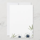 Ochtend Anemoon | Bruiloftsbloemen Kaart (Achterkant)