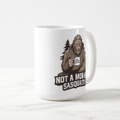 Ochtend Bigfoot - Slaperige Sasquatch met Koffie M Koffiemok (Voorkant rechts)