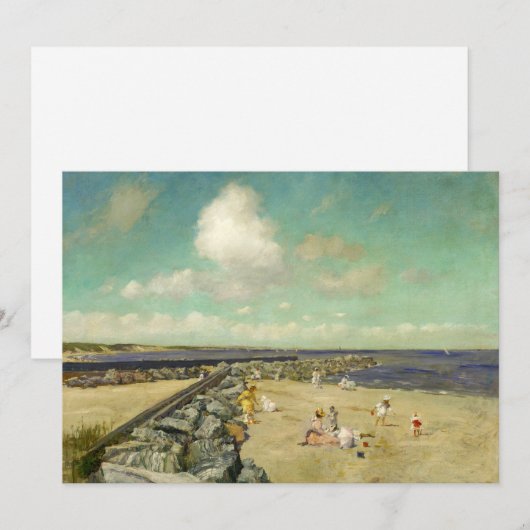 Ochtend bij Breakwater | William Merritt Chase (Voorkant / Achterkant)