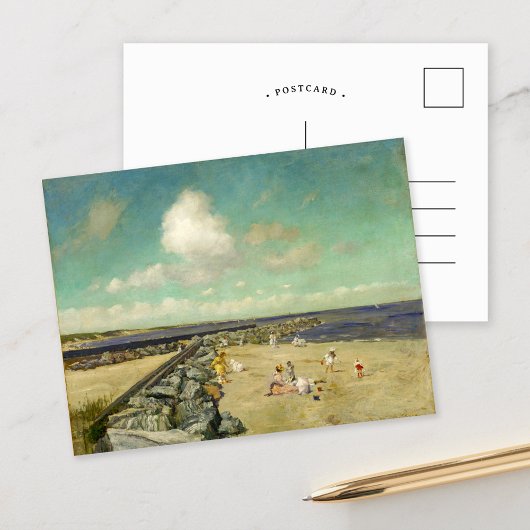 Ochtend bij Breakwater | William Merritt Chase Briefkaart