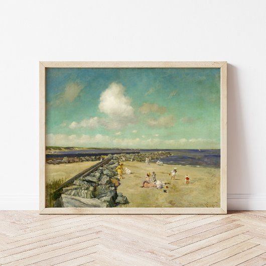 Ochtend bij Breakwater | William Merritt Chase Poster