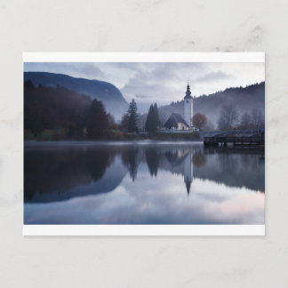 Ochtend bij Lake Bohinj in Slovenië Briefkaart