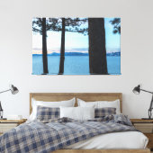 Ochtend bij Lake Tahoe Canvas Afdruk (Insitu (Slaapkamer))