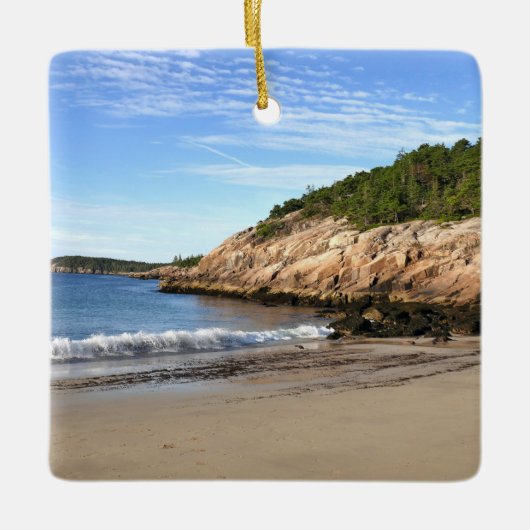 Ochtend bij Sand Beach Keramisch Ornament (Voorkant)